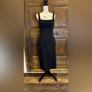 Moda International Black Spaghetti Strap Sheath Dress